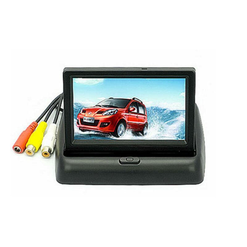 Moniteur de stationnement pliable avec écran LCD 4,3 pouces pour vision arrière