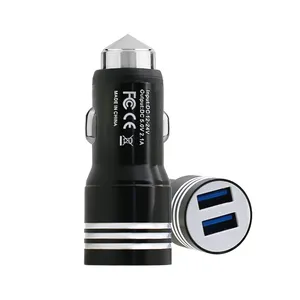 Chargeur de voiture double USB en métal