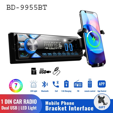 Poste radio avec support téléphone