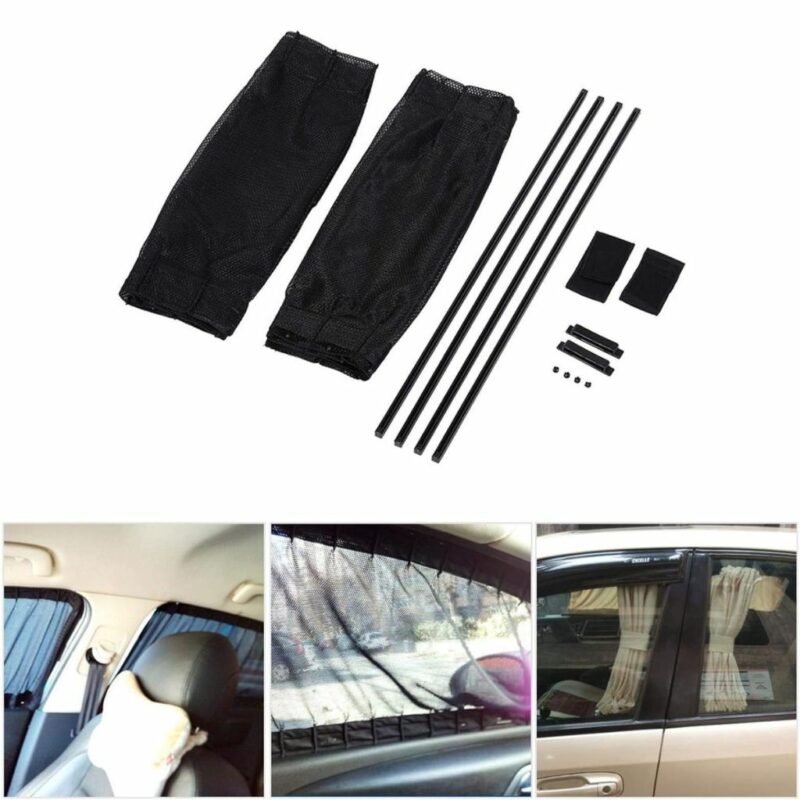 2Pcs Rideau glissé de fenêtre Protection UV